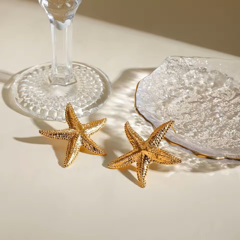 18K Gold Plated Aster Earrings - Naked Muse Waterproof Jewellery