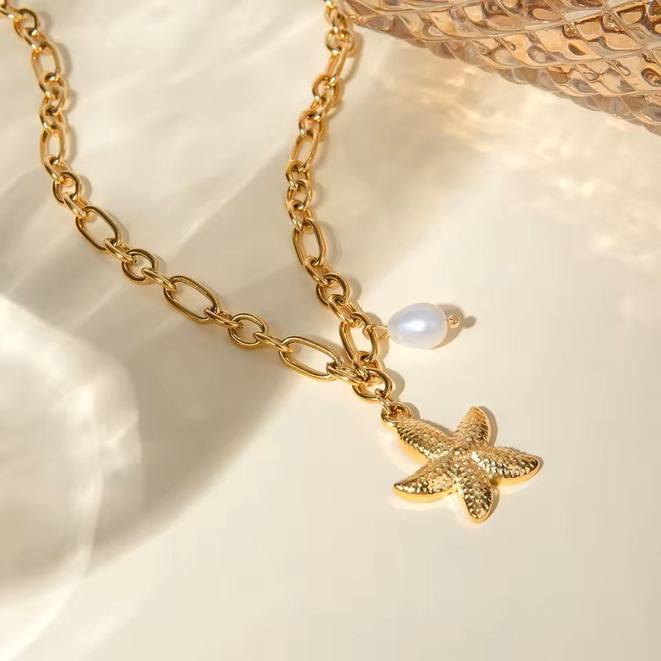18K Gold Plated Aster Necklace - Naked Muse Waterproof Jewellery