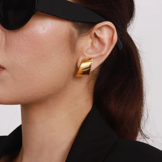 18K Gold Plated Glinda Earrings - Naked Muse Waterproof Jewellery