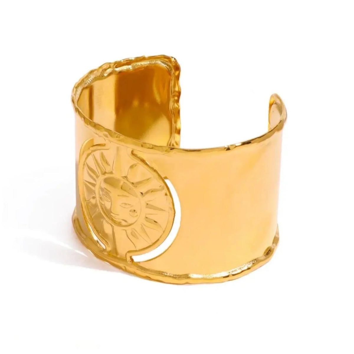 18K Gold Plated Helios Cuff Bracelet - Naked Muse Waterproof Jewellery