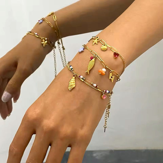 18K Gold Plated Iris Bracelet - Naked Muse Waterproof Jewellery