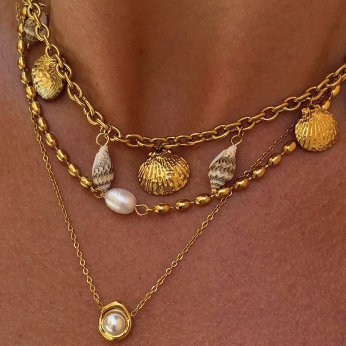 18K Gold Plated Isla Necklace - Naked Muse Waterproof Jewellery