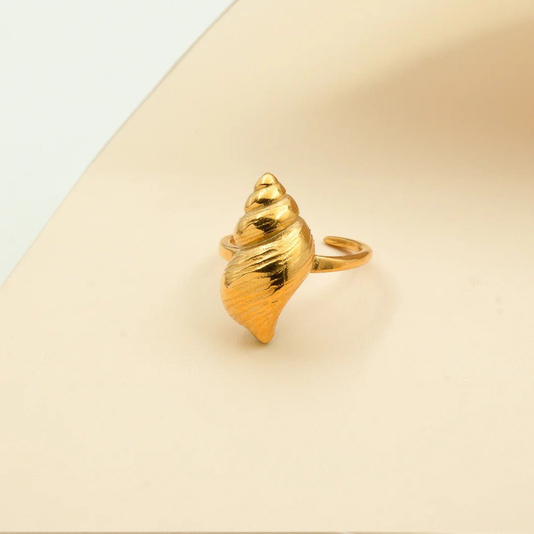18K Gold Plated Kelyfos Adjustable Ring - Naked Muse Waterproof Jewellery