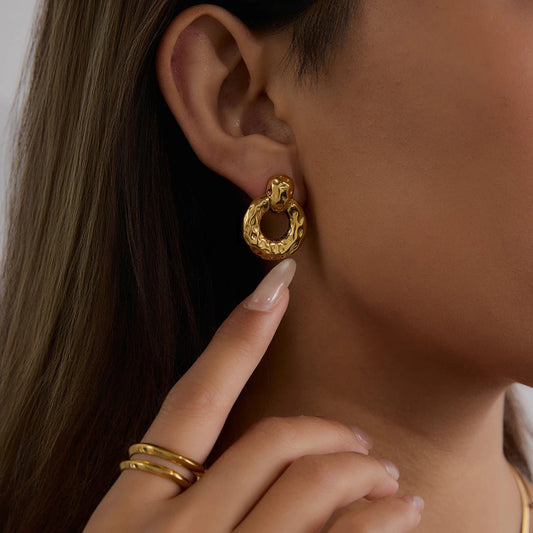 18K Gold Plated Mira Earrings - Naked Muse Waterproof Jewellery