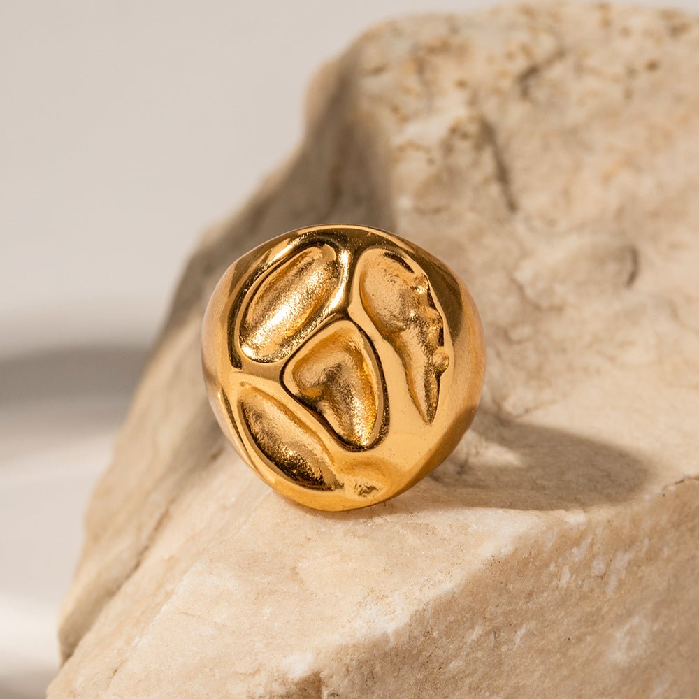 18K Gold Plated Molten Ring - Naked Muse Waterproof Jewellery
