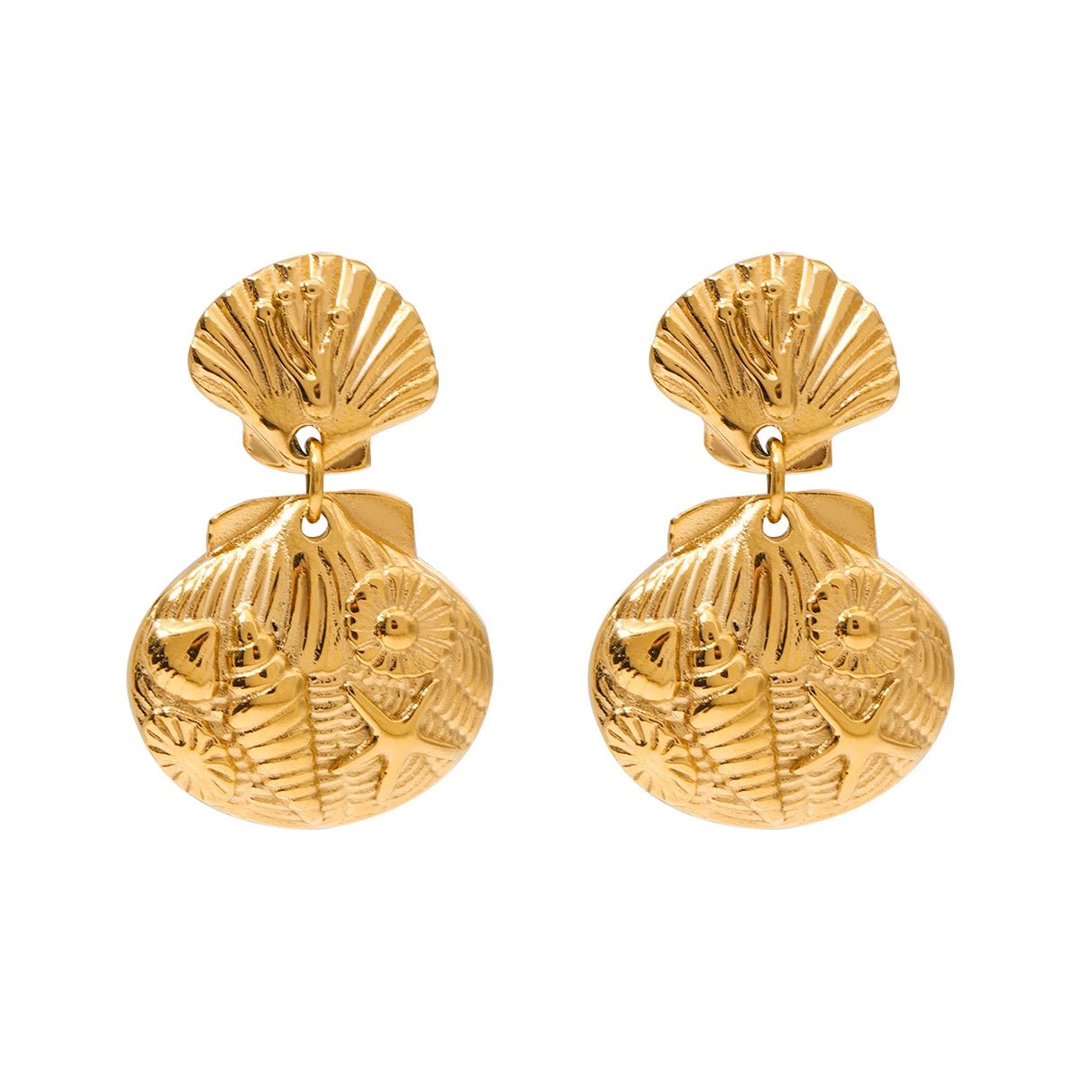 18K Gold Plated Nerida Earrings - Naked Muse Waterproof Jewellery
