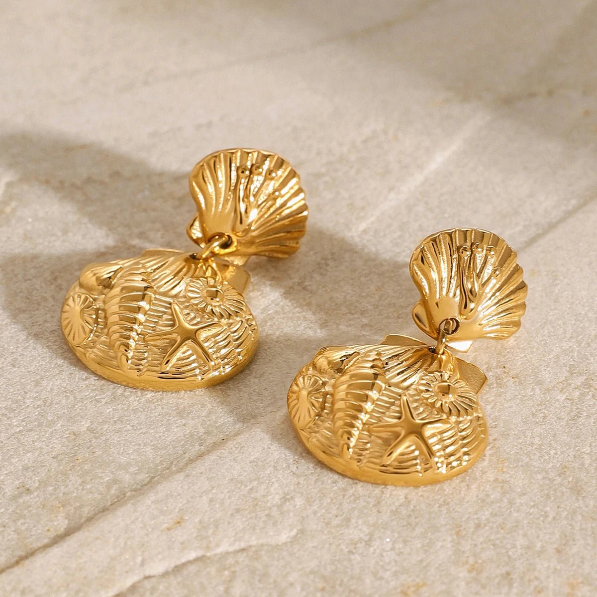 18K Gold Plated Nerida Earrings - Naked Muse Waterproof Jewellery