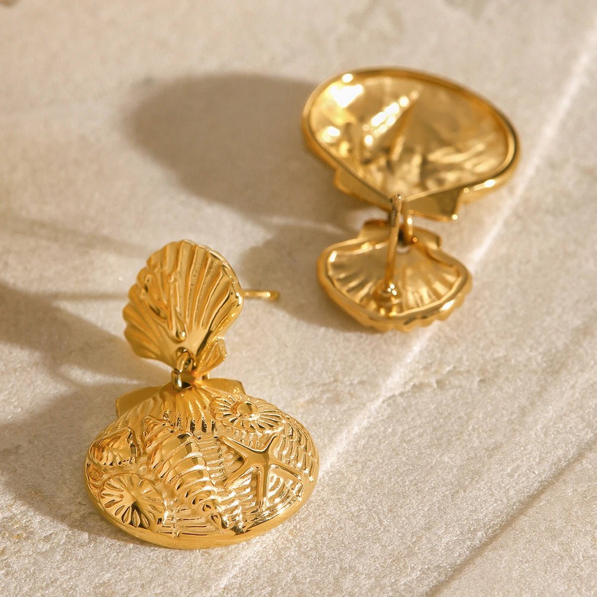18K Gold Plated Nerida Earrings - Naked Muse Waterproof Jewellery