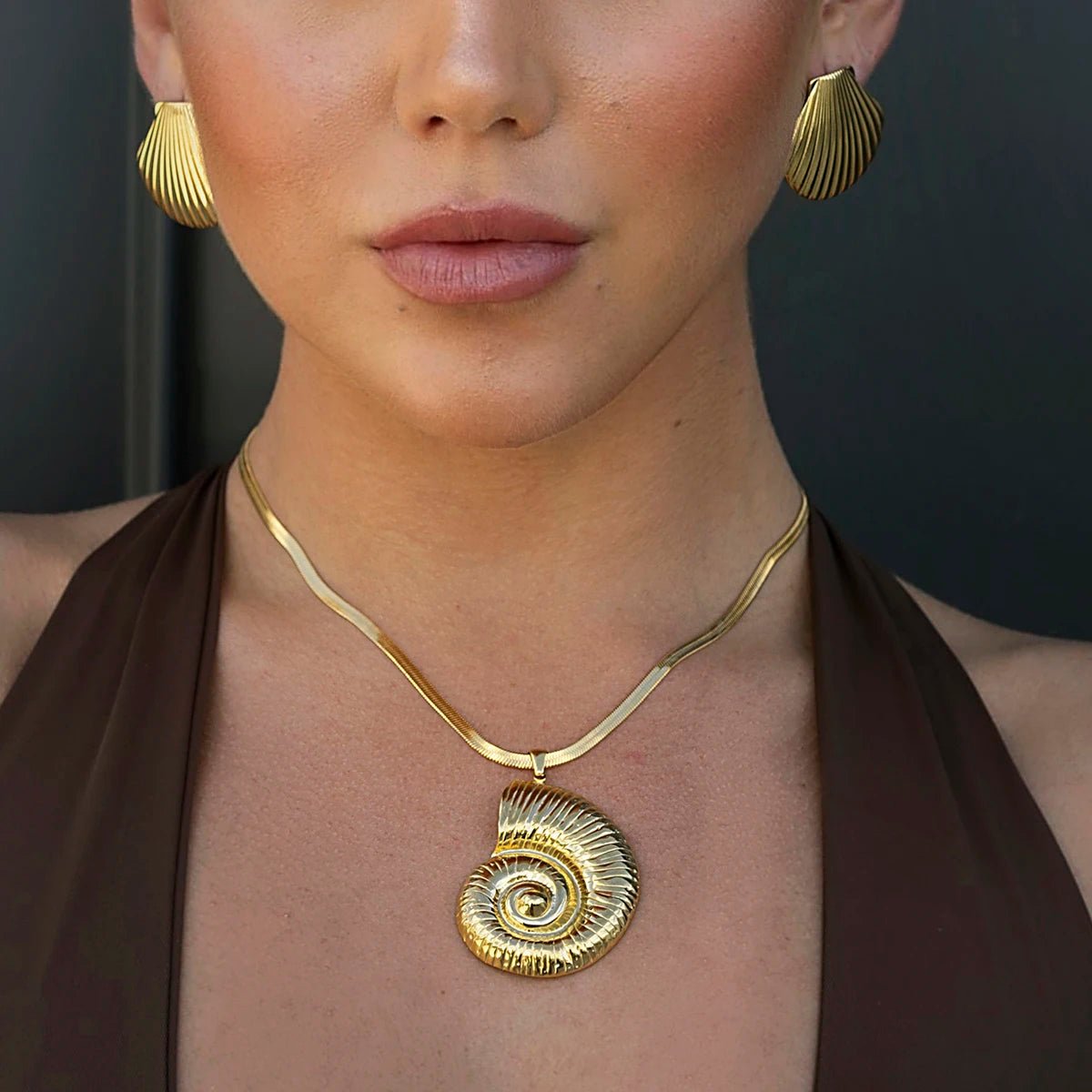 18K Gold Plated Ursula Necklace - Naked Muse Waterproof Jewellery