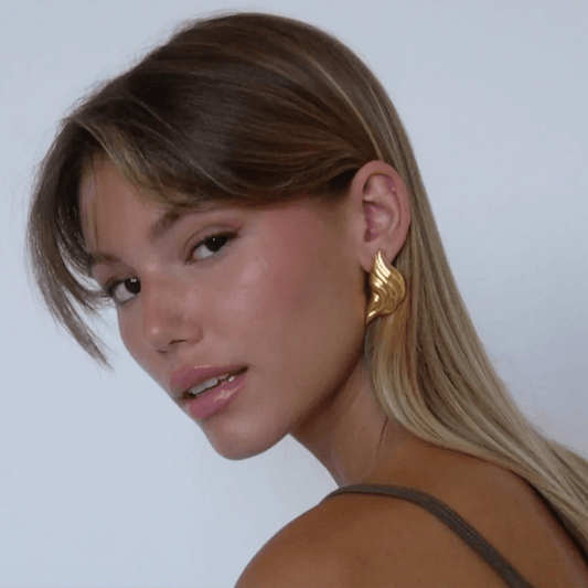 18K Gold Plated Vera Earrings - Naked Muse Waterproof Jewellery