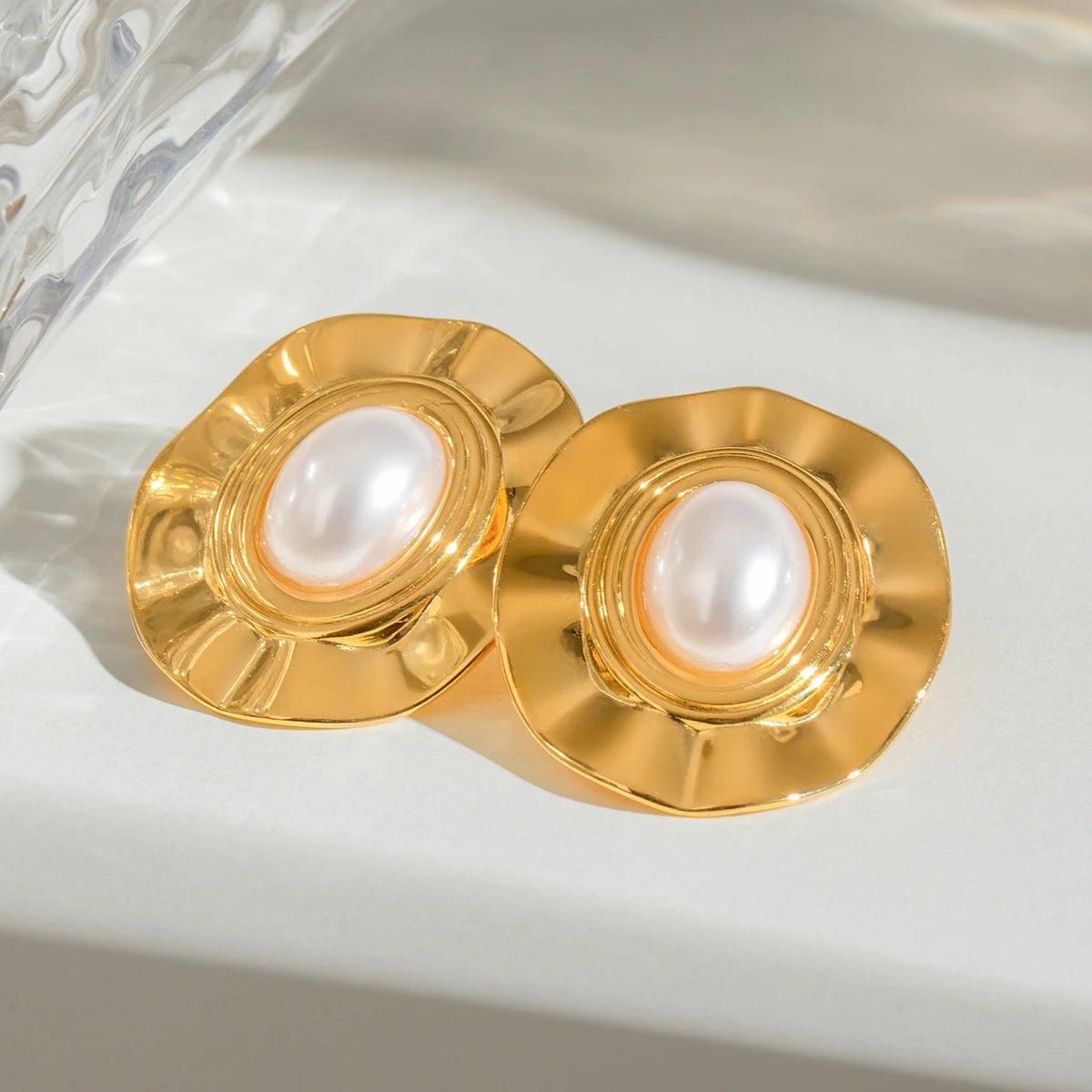 18K Gold Plated Aphrodite Earrings - Naked Muse Waterproof Jewellery