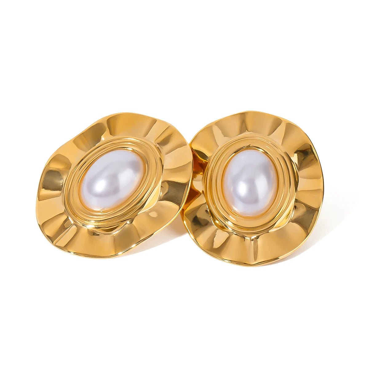 18K Gold Plated Aphrodite Earrings - Naked Muse Waterproof Jewellery