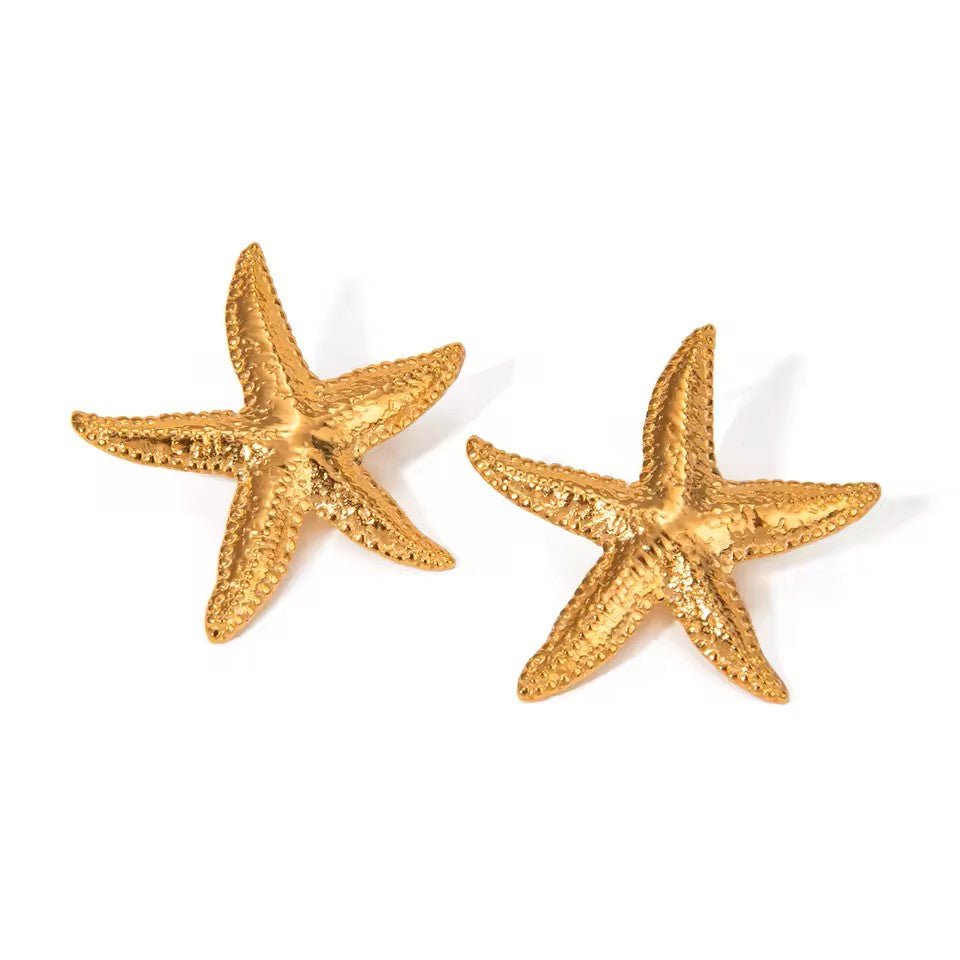 18K Gold Plated Aster Earrings - Naked Muse Waterproof Jewellery