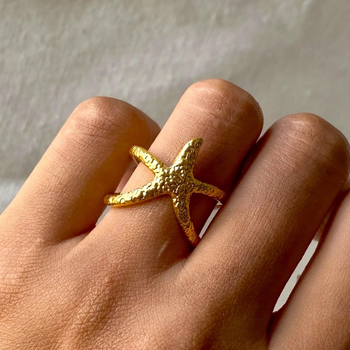 18K Gold Plated Aster Ring - Naked Muse Waterproof Jewellery