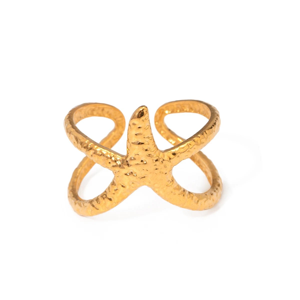 18K Gold Plated Aster Ring - Naked Muse Waterproof Jewellery