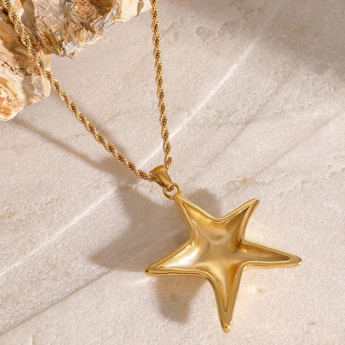 18K Gold Plated Asteria Necklace - Naked Muse Waterproof Jewellery