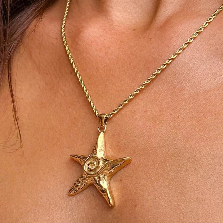 18K Gold Plated Asteria Necklace - Naked Muse Waterproof Jewellery