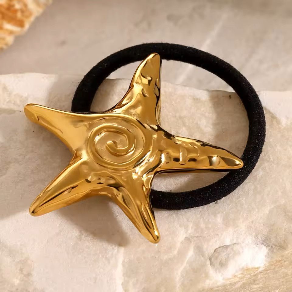 18K Gold Plated Asterias Hair Tie - Naked Muse Waterproof Jewellery