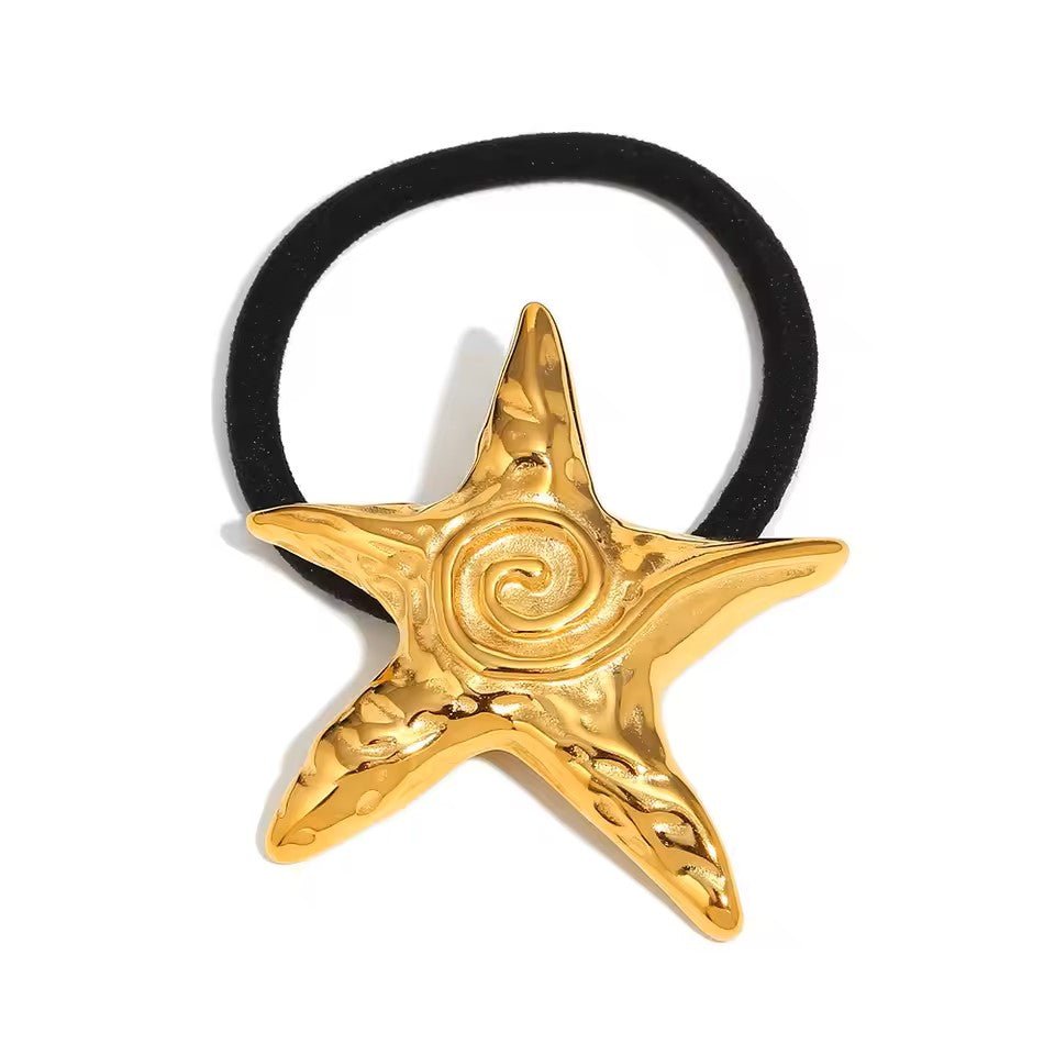 18K Gold Plated Asterias Hair Tie - Naked Muse Waterproof Jewellery