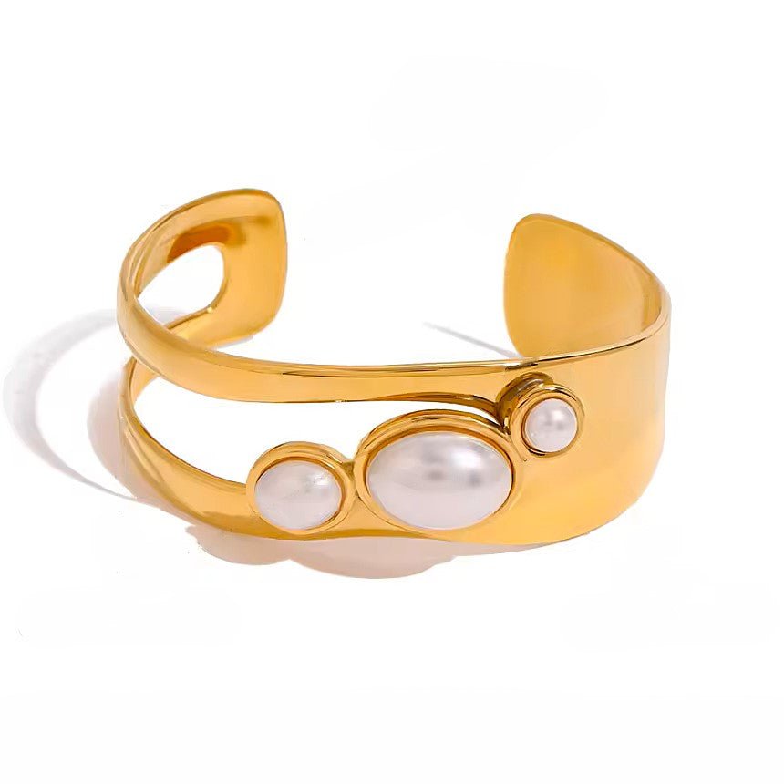 18K Gold Plated Filntisy Cuff Bracelet - Naked Muse Waterproof Jewellery
