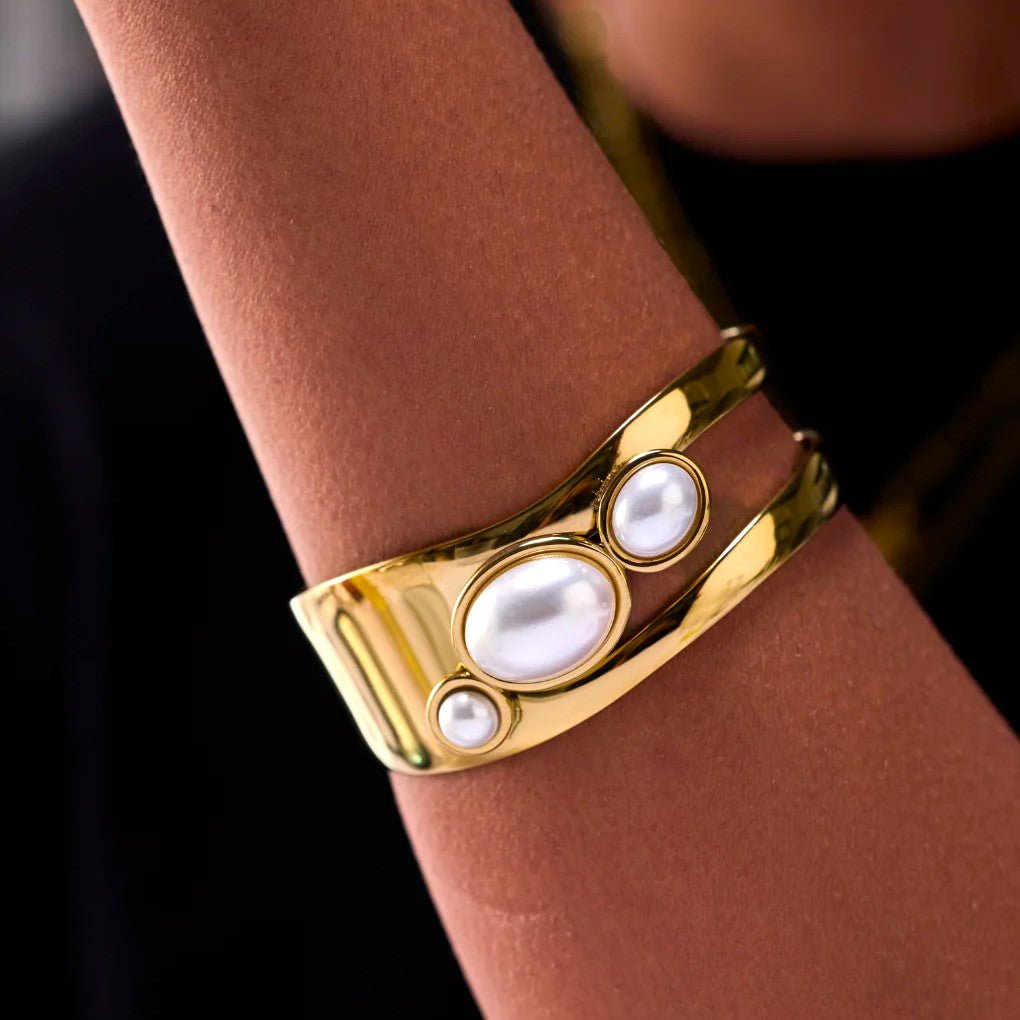 18K Gold Plated Filntisy Cuff Bracelet - Naked Muse Waterproof Jewellery