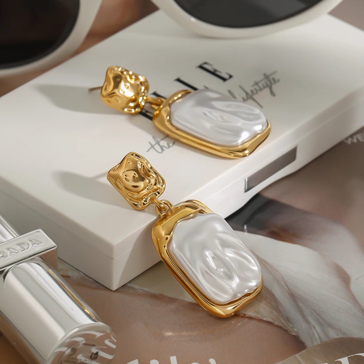 18K Gold Plated Filntisy Earrings - Naked Muse Waterproof Jewellery