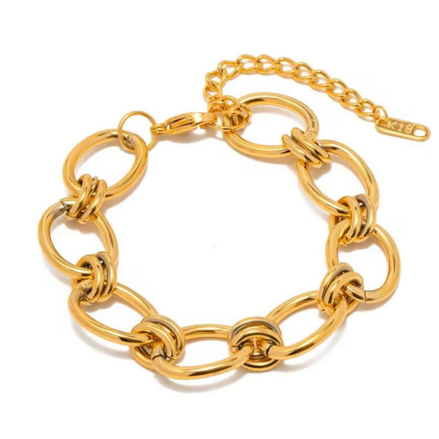 18K Gold Plated Giselle Bracelet - Naked Muse Waterproof Jewellery