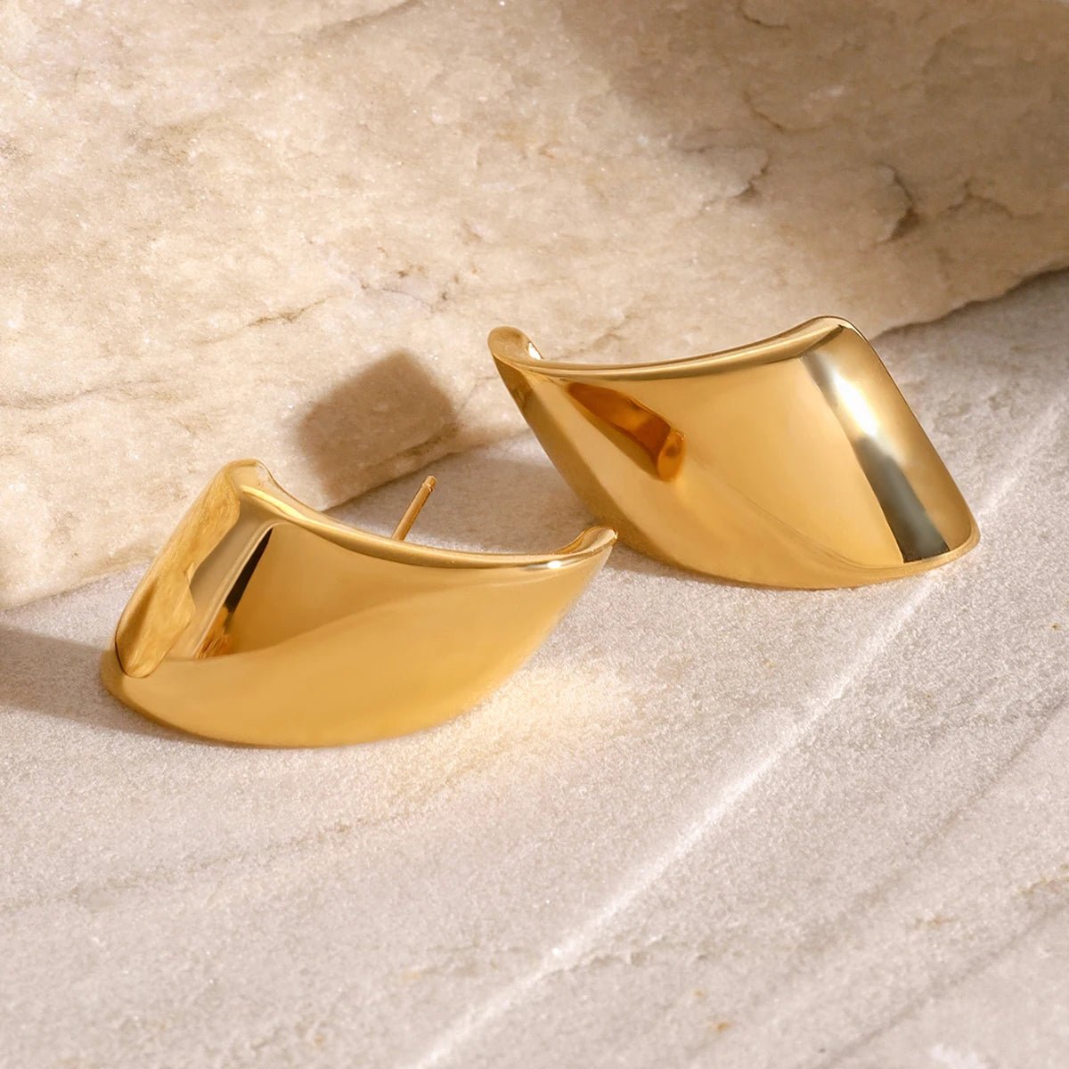 18K Gold Plated Glinda Earrings - Naked Muse Waterproof Jewellery
