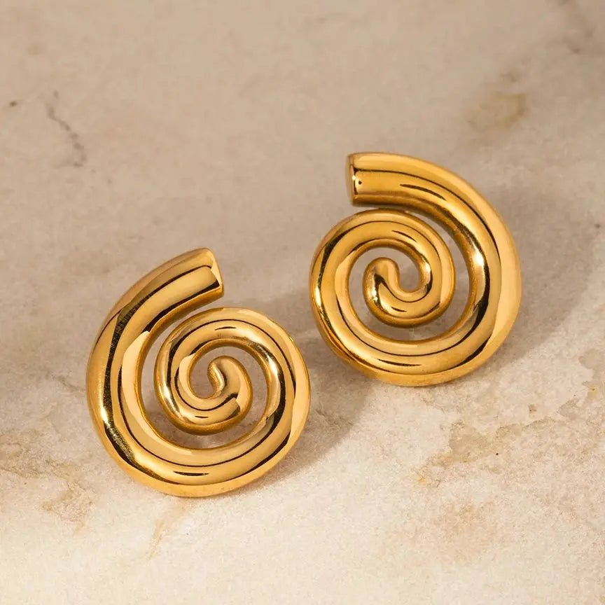 18K Gold Plated Helix Earrings - Naked Muse Waterproof Jewellery