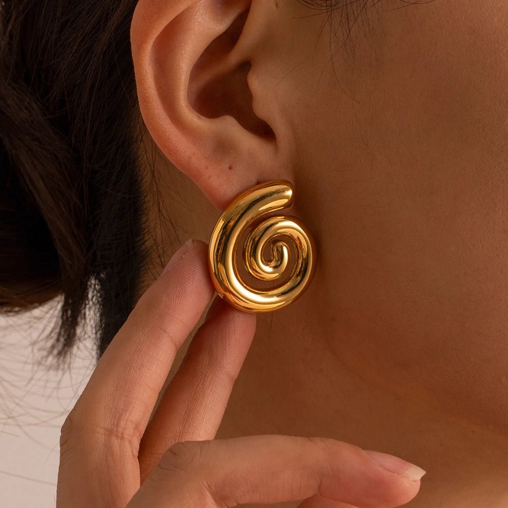 18K Gold Plated Helix Earrings - Naked Muse Waterproof Jewellery