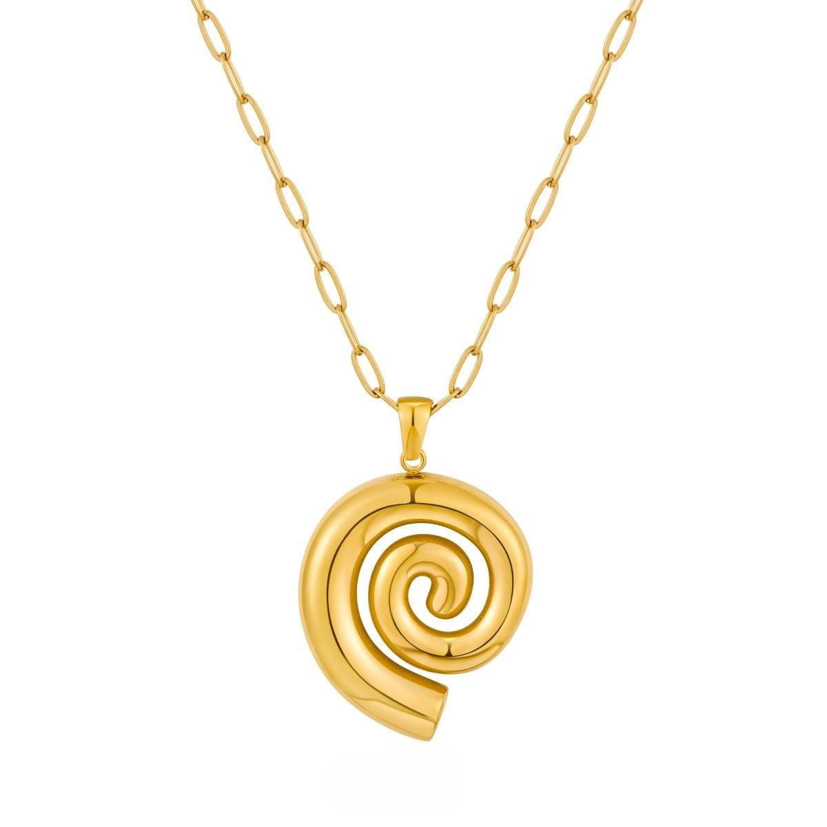 18K Gold Plated Helix Necklace - Naked Muse Waterproof Jewellery