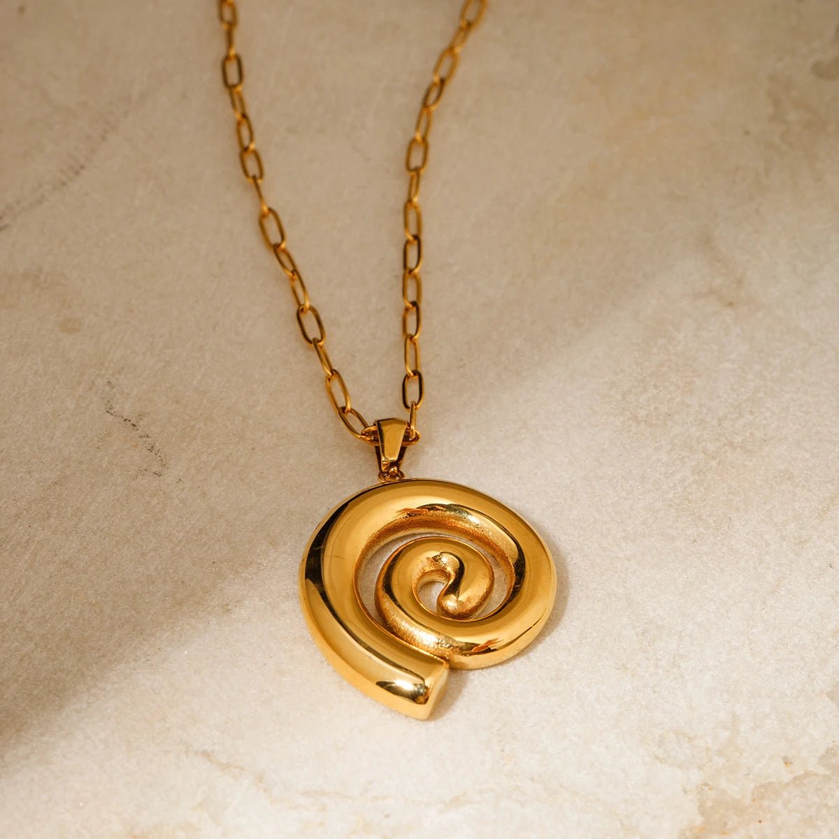 18K Gold Plated Helix Necklace - Naked Muse Waterproof Jewellery