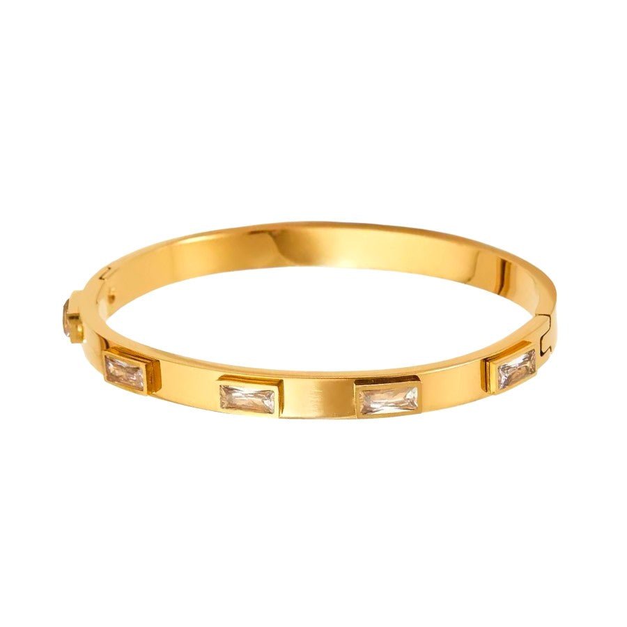 18K Gold Plated Inez Bangle Bracelet - Naked Muse Waterproof Jewellery