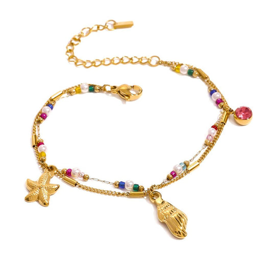 18K Gold Plated Iris Bracelet - Naked Muse Waterproof Jewellery