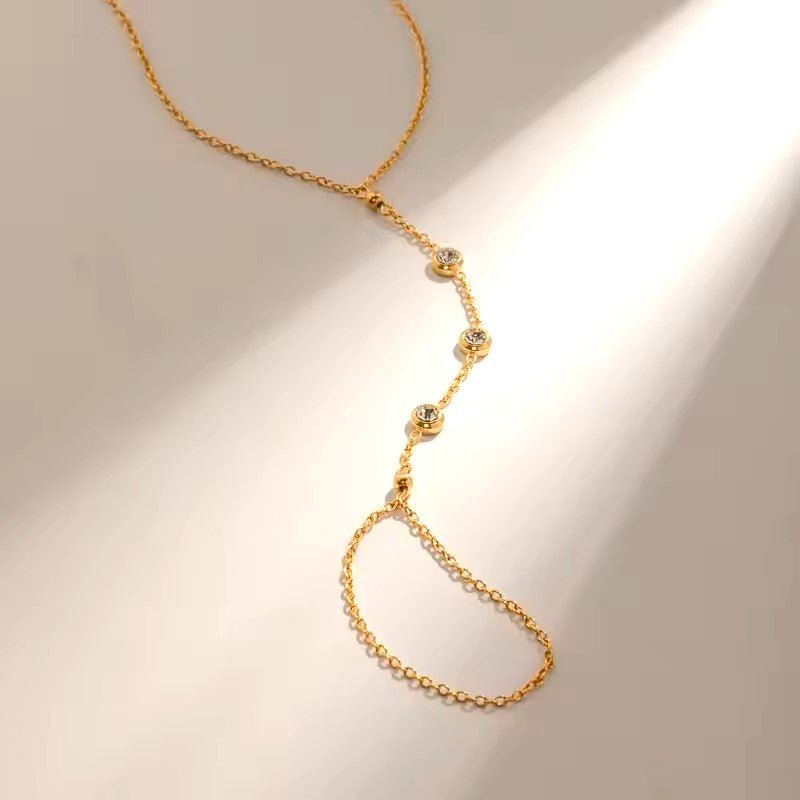 18K Gold Plated Isabella Hand Chain - Naked Muse Waterproof Jewellery