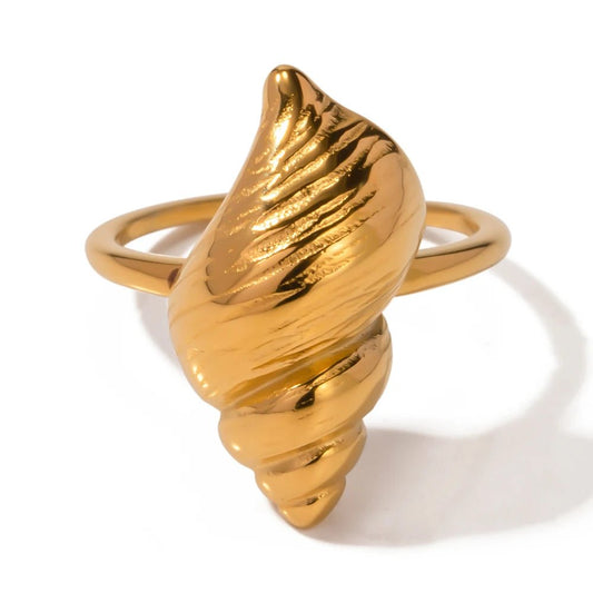 18K Gold Plated Kelyfos Adjustable Ring - Naked Muse Waterproof Jewellery