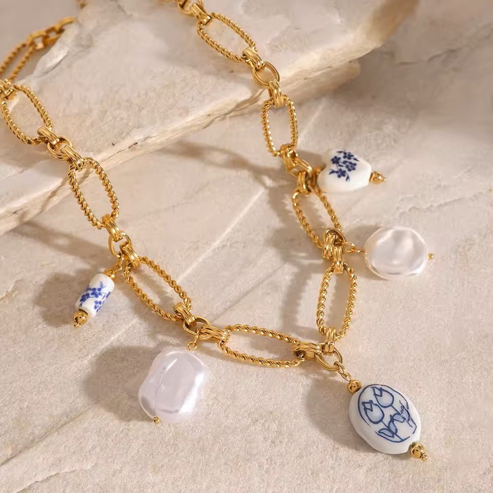 18K Gold Plated Keramos Charm Necklace - Naked Muse Waterproof Jewellery