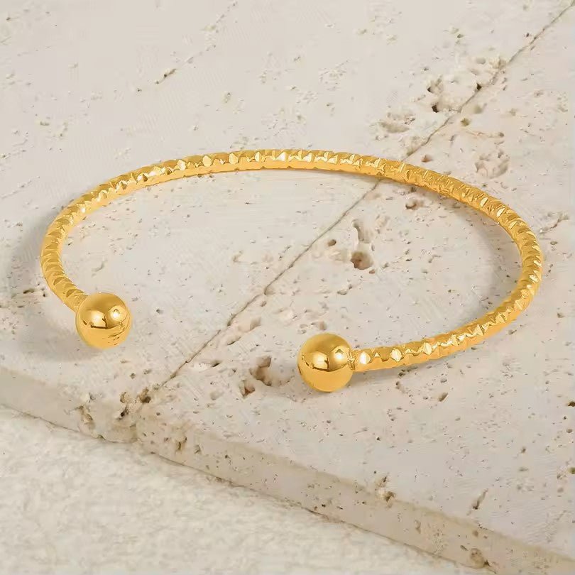 18K Gold Plated Margot Cuff Bracelet - Naked Muse Waterproof Jewellery