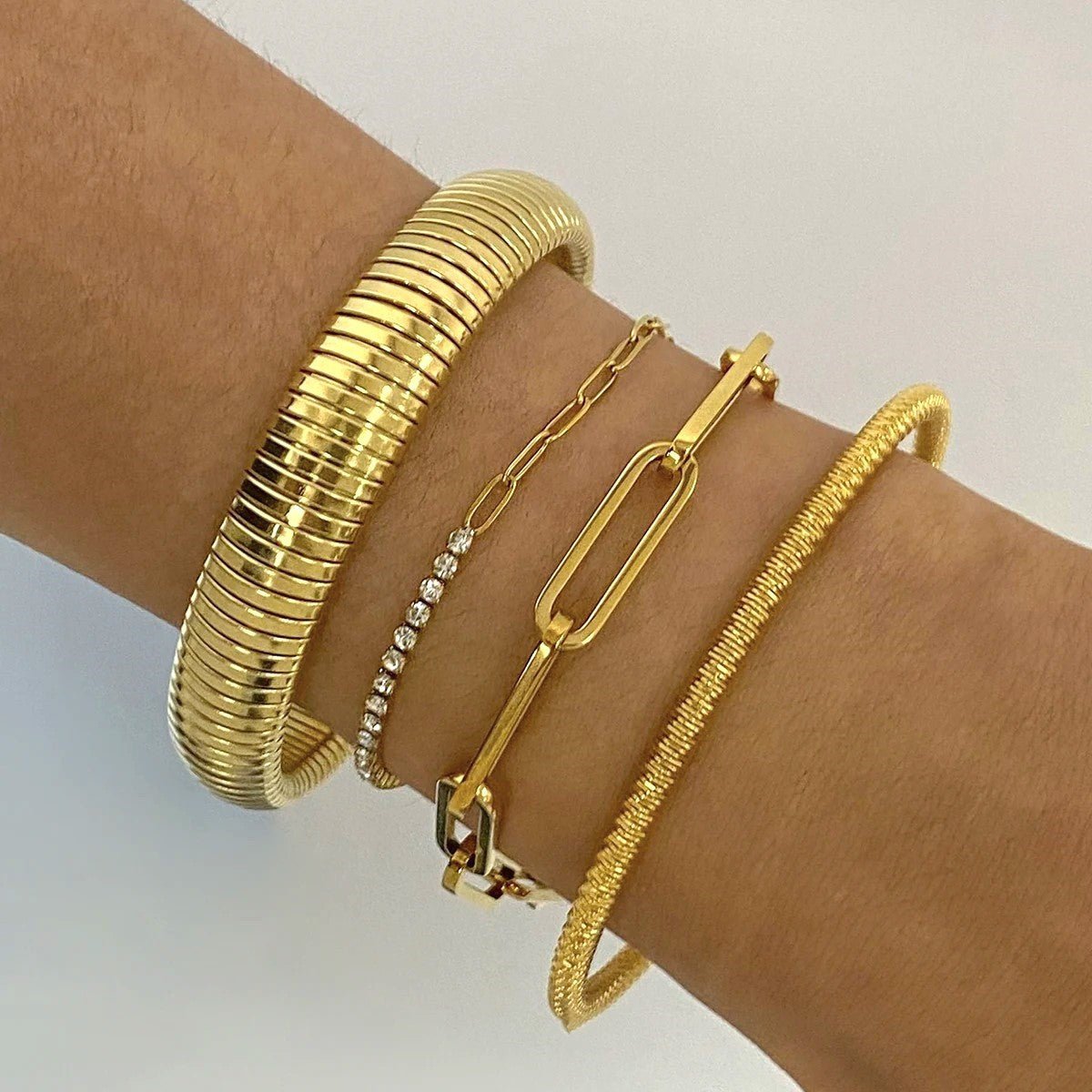 18K Gold Plated Margot Cuff Bracelet - Naked Muse Waterproof Jewellery