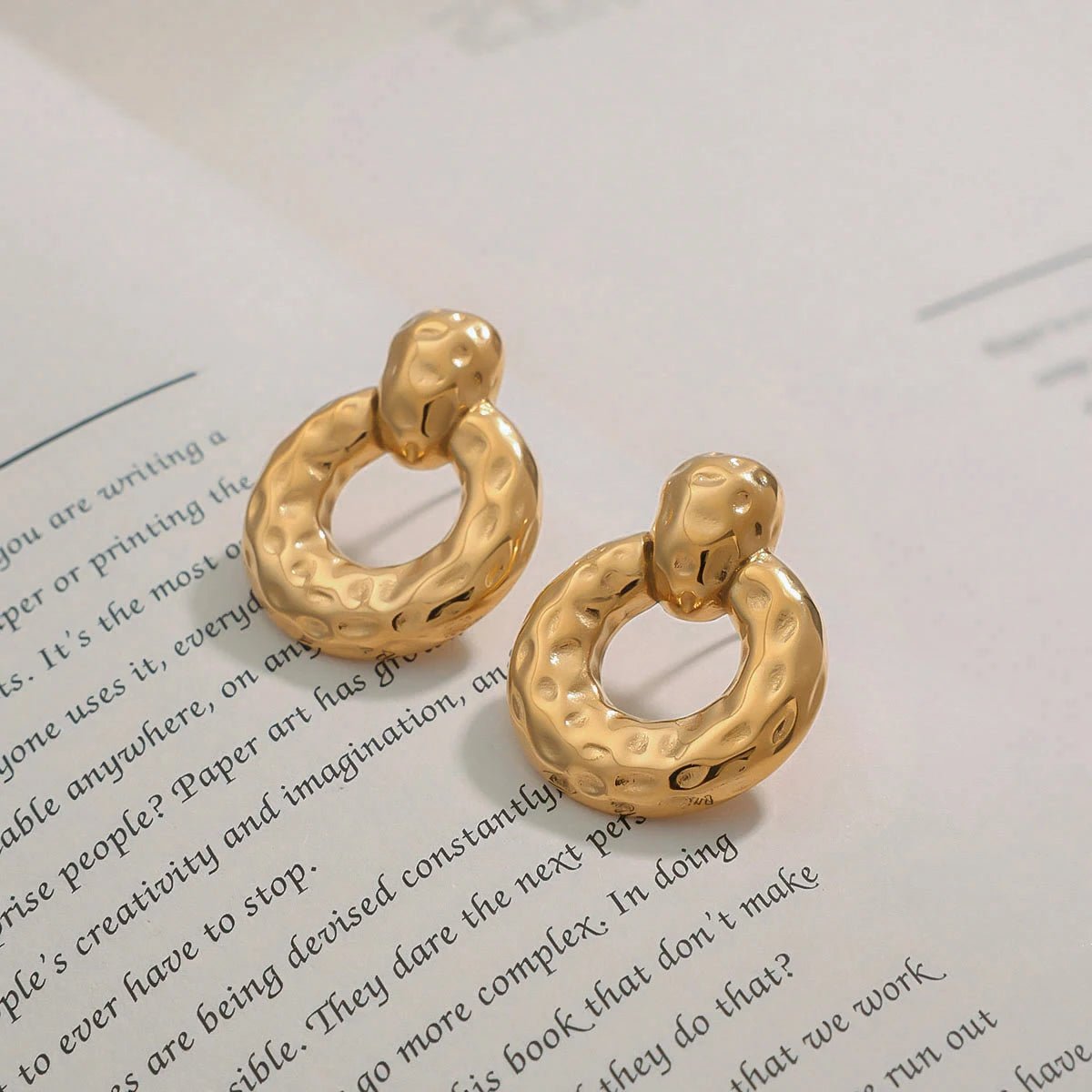 18K Gold Plated Mira Earrings - Naked Muse Waterproof Jewellery