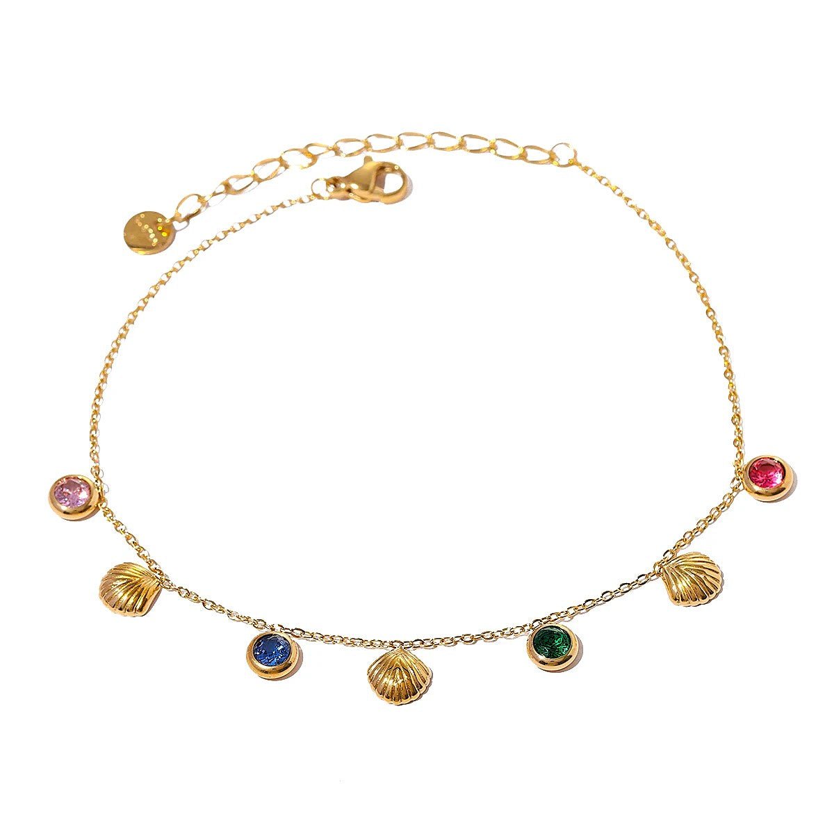 18K Gold Plated Mykonos Anklet - Naked Muse Waterproof Jewellery
