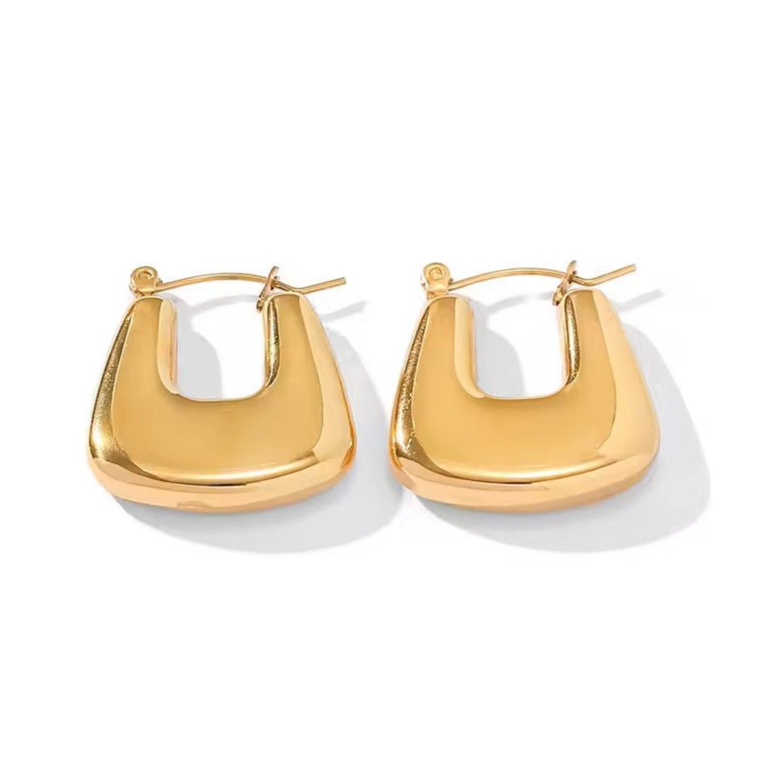 18K Gold Plated Sienna Hoop Earrings - Naked Muse Waterproof Jewellery