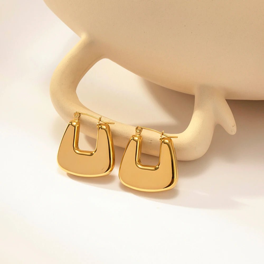 18K Gold Plated Sienna Hoop Earrings - Naked Muse Waterproof Jewellery