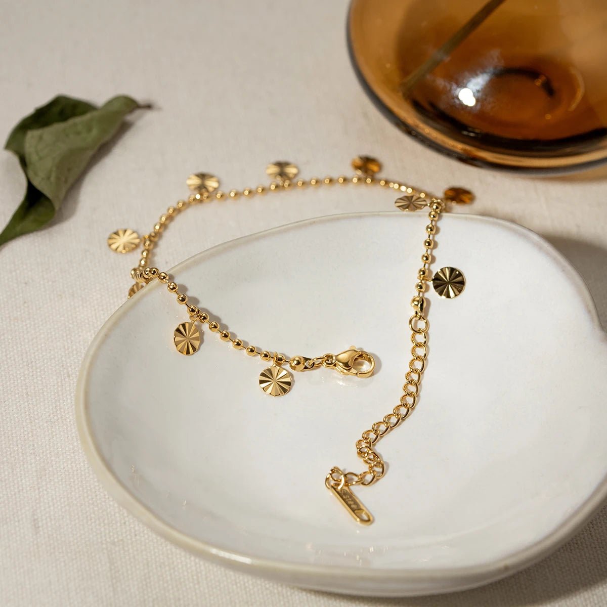 18K Gold Plated Solis Anklet - Naked Muse Waterproof Jewellery