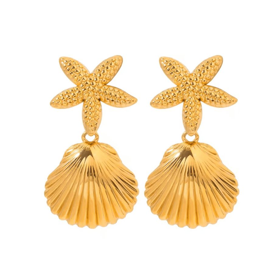 18K Gold Plated Thalassa Earrings - Naked Muse Waterproof Jewellery