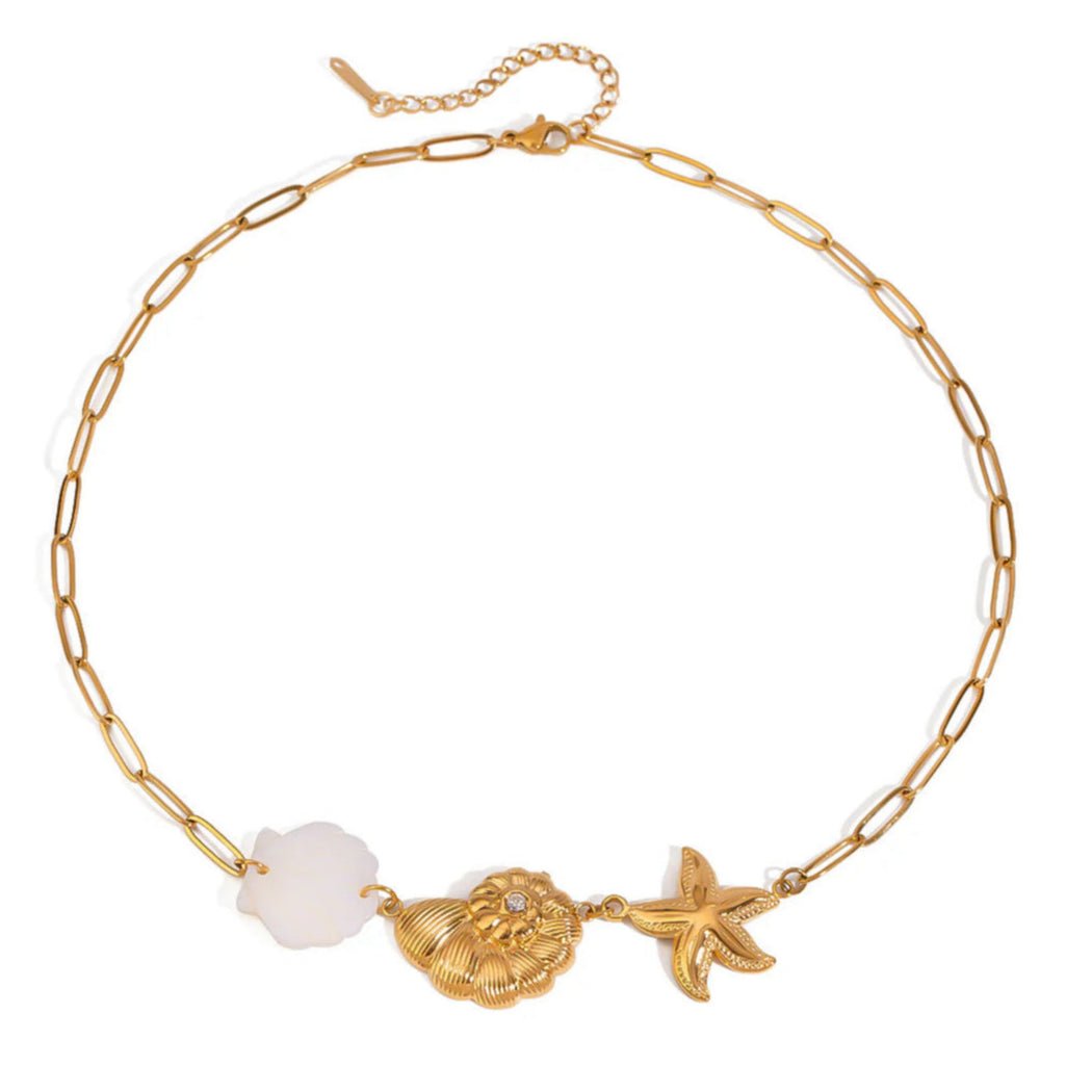 18K Gold Plated Thalassa Necklace - Naked Muse Waterproof Jewellery