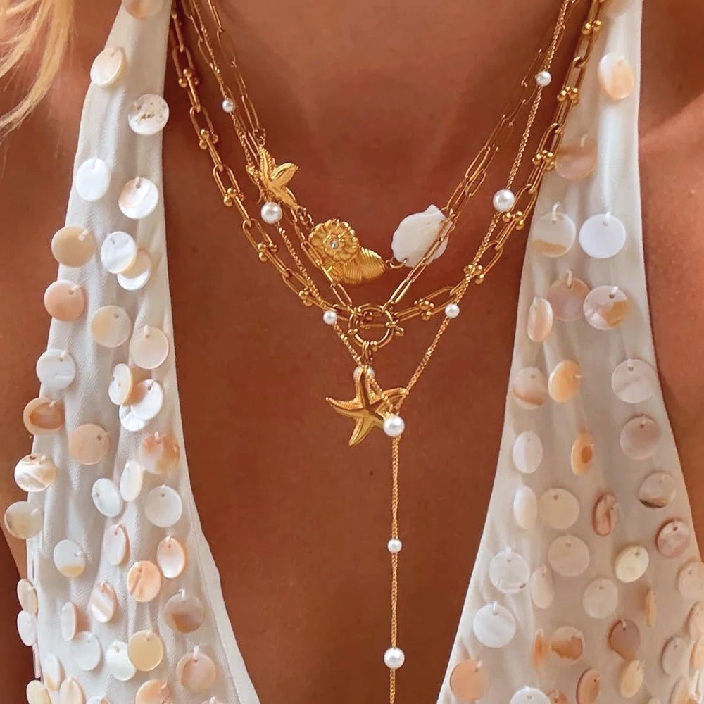 18K Gold Plated Thalassa Necklace - Naked Muse Waterproof Jewellery