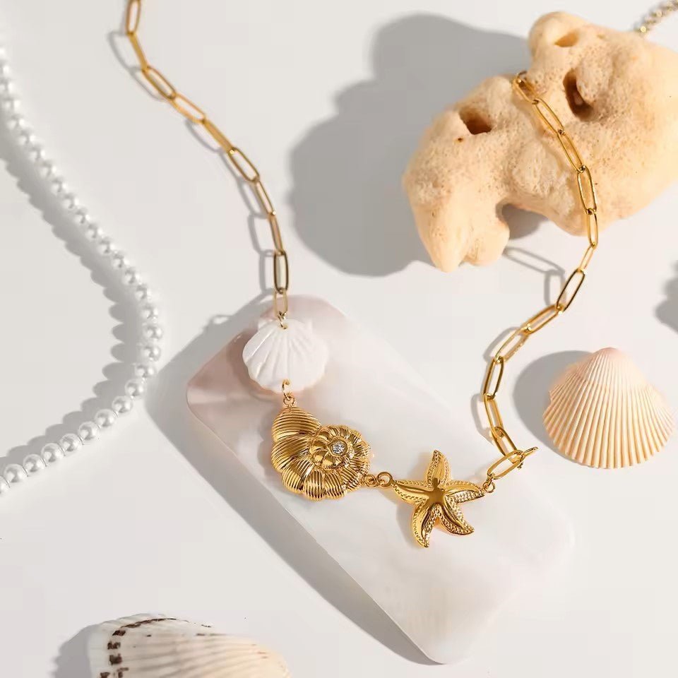 18K Gold Plated Thalassa Necklace - Naked Muse Waterproof Jewellery