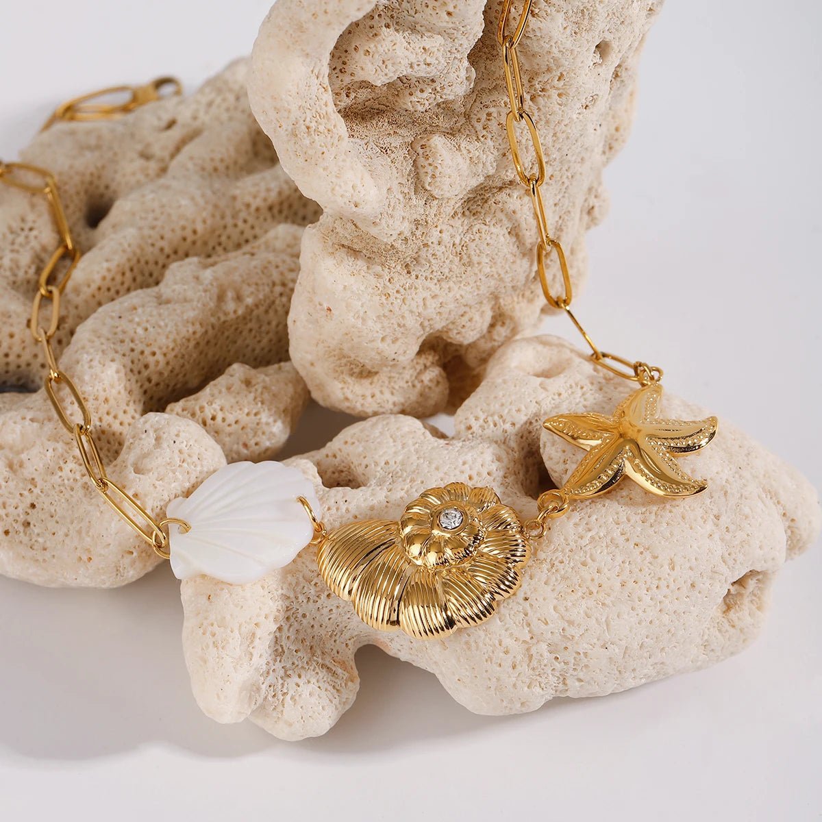 18K Gold Plated Thalassa Necklace - Naked Muse Waterproof Jewellery