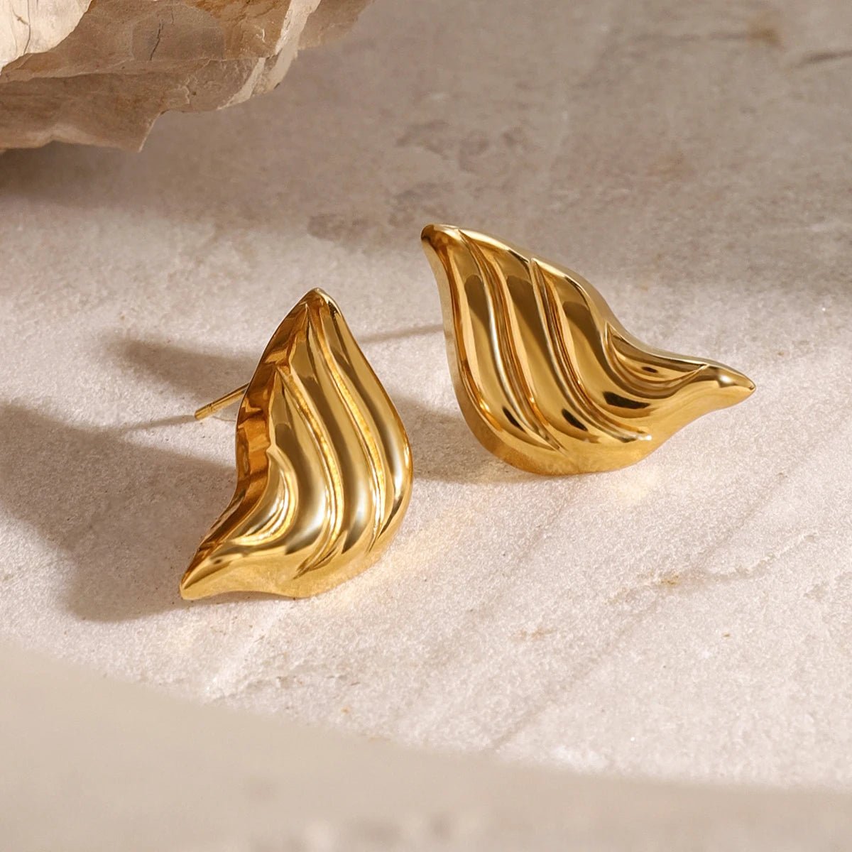 18K Gold Plated Vera Earrings - Naked Muse Waterproof Jewellery